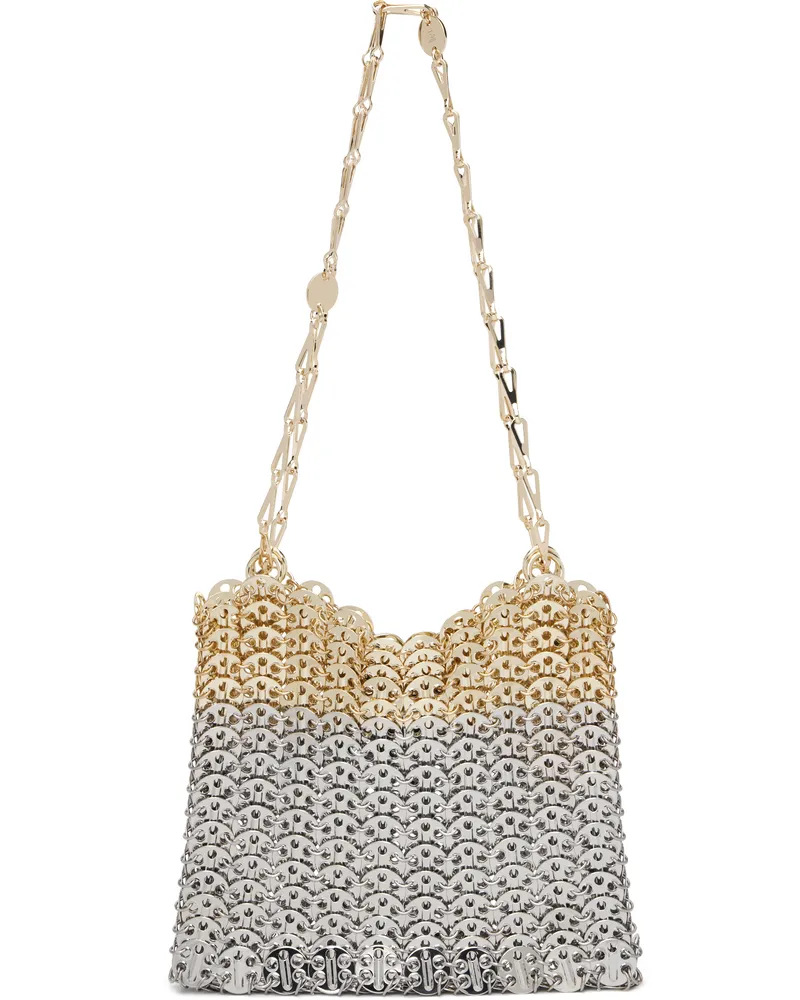 Paco Rabanne Silver & Gold Iconic Skyline 1969 Bag Silver