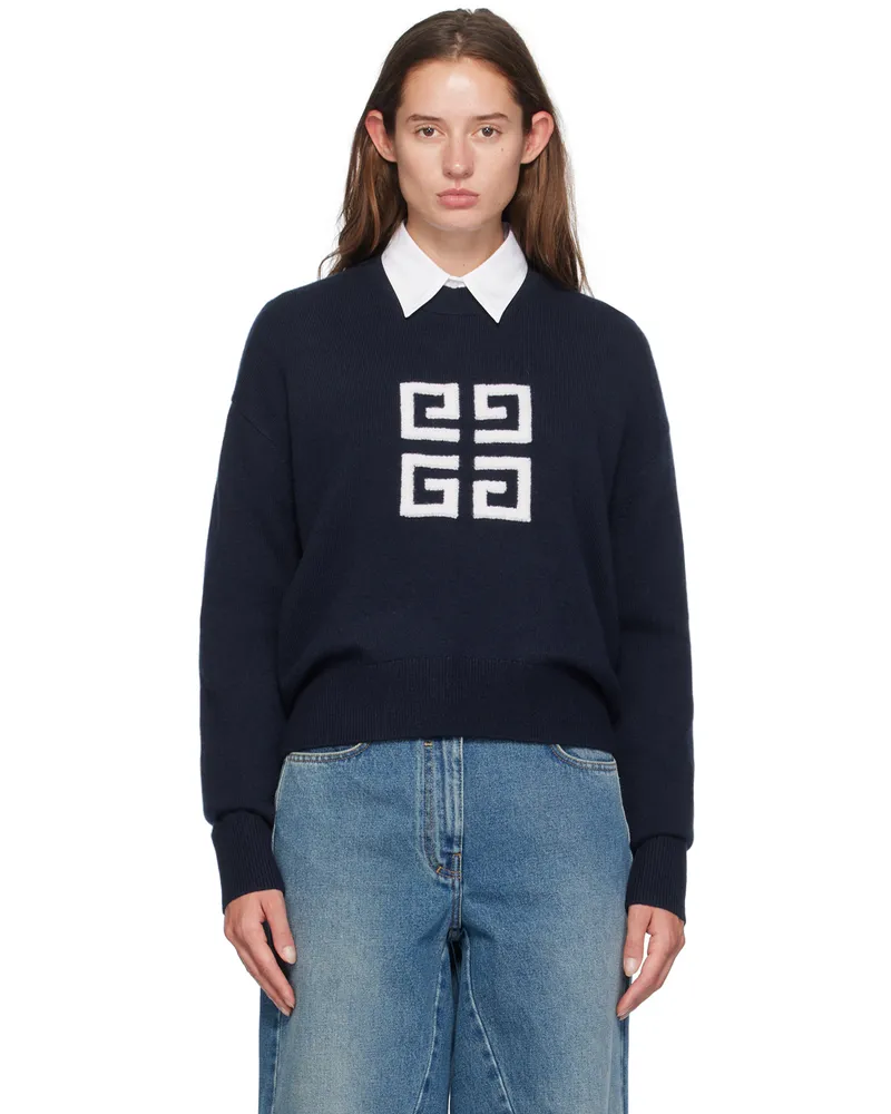 Givenchy Navy 4G Sweater 411-navy
