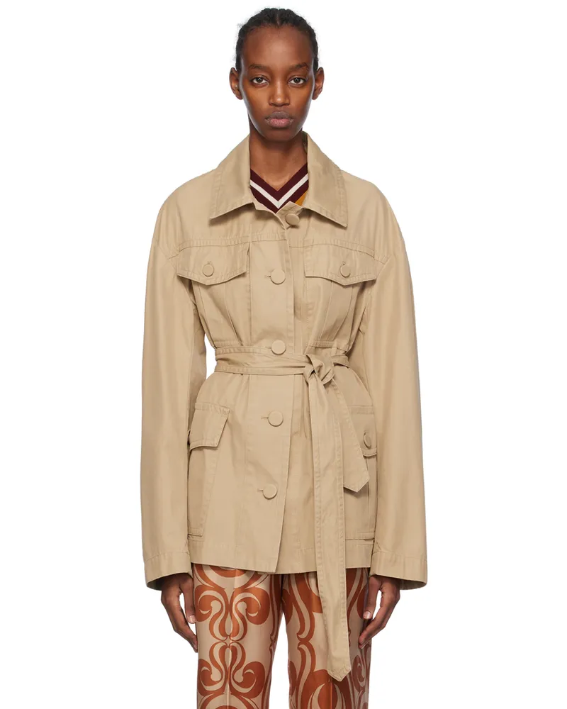 Dries van Noten Beige Belted Jacket 103