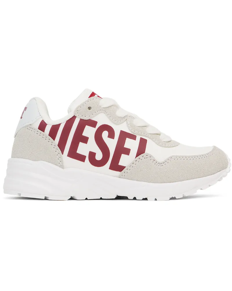 Diesel Kids White & Red S-Star Light Lc Sneakers H0342