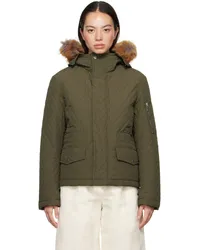 Burberry Khaki Quilted Jacket Cloch