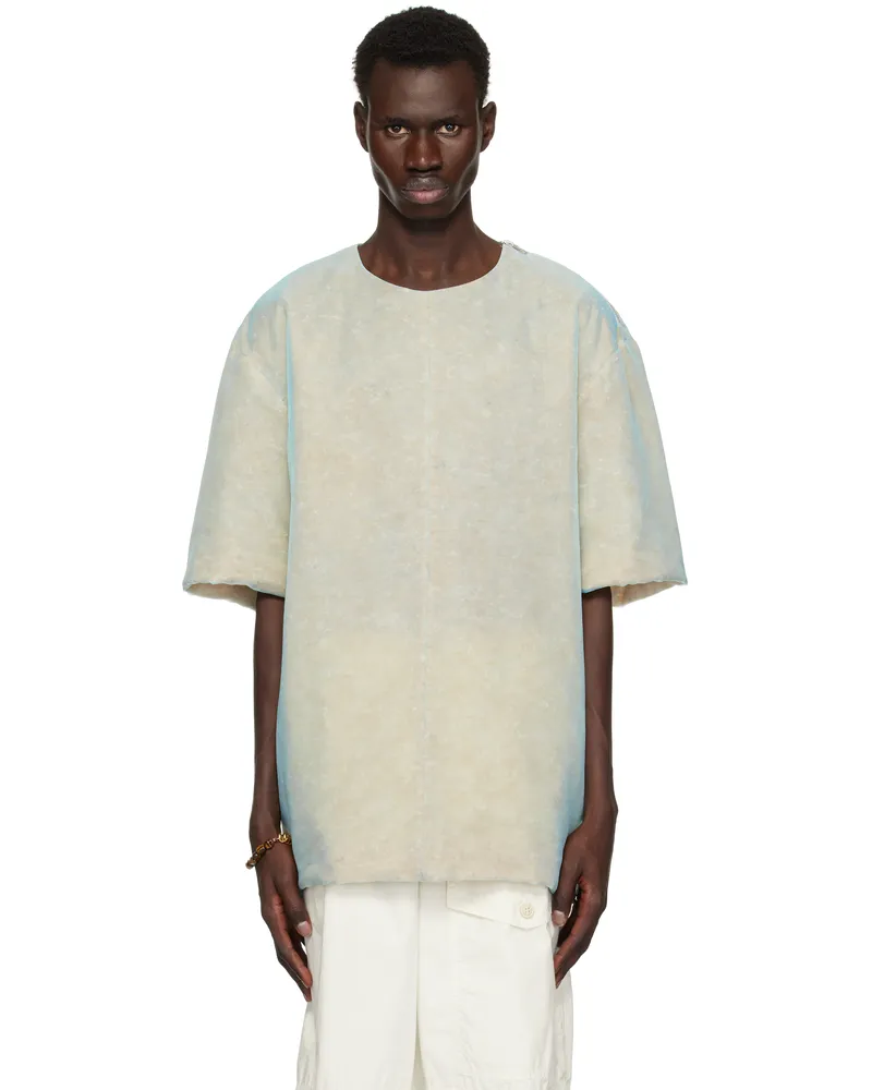 Dries van Noten Blue Organza Top Turquoise