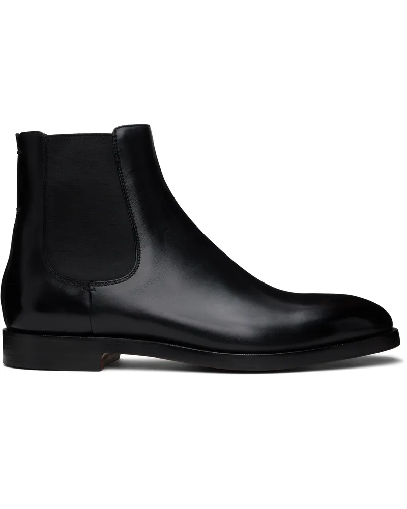 Ermenegildo Zegna Black Torino Chelsea Boots Ner