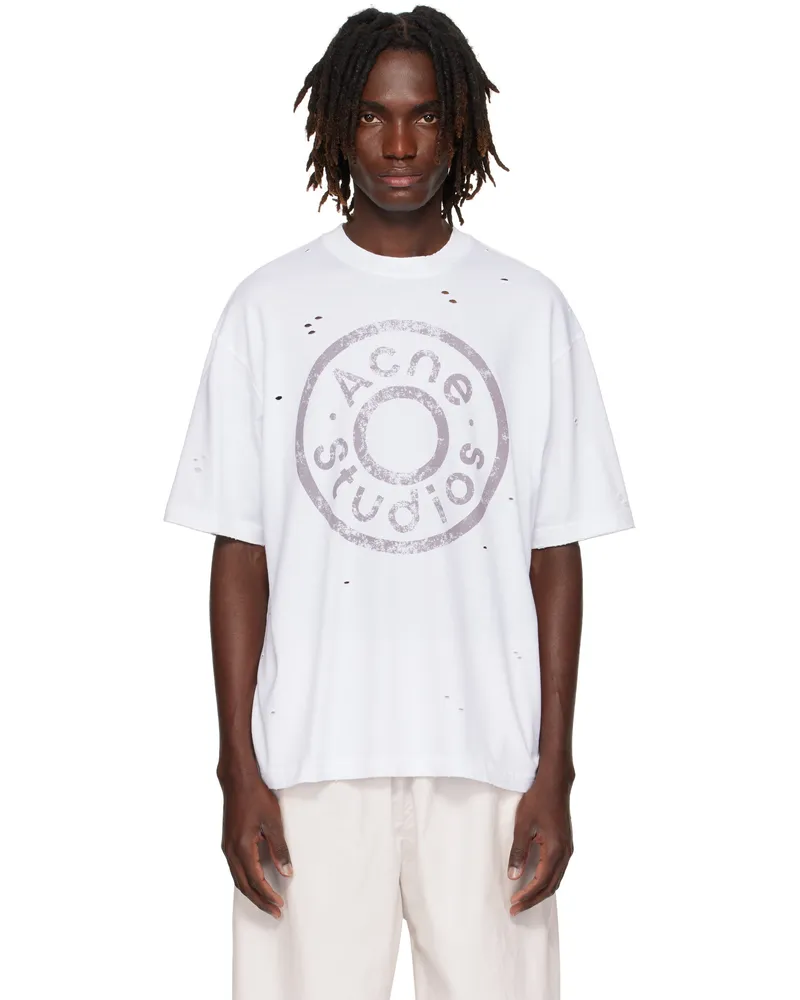 Acne Studios White Distressed T-shirt 183