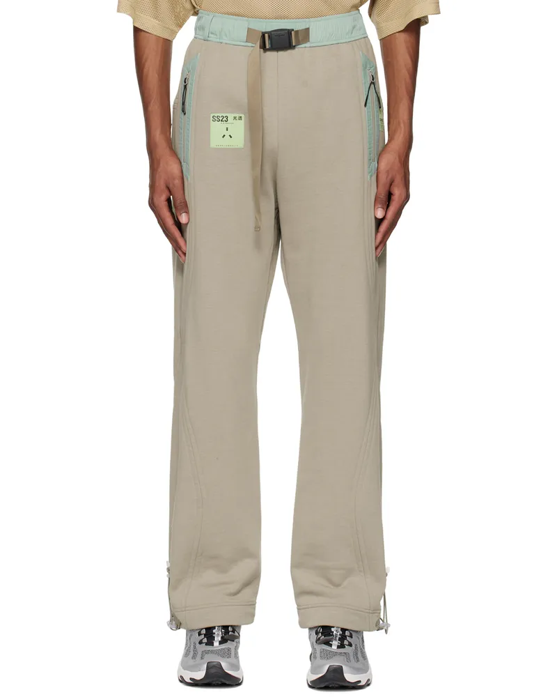 A. A. Spectrum Gray Track Sweatpants Clay