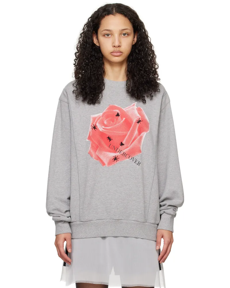 Undercover Gray Floral Sweatshirt Top