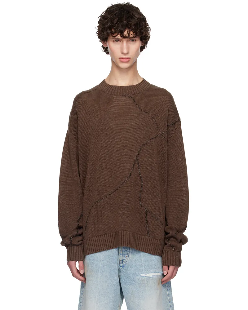 Hope Brown Cracked Sweater Brown