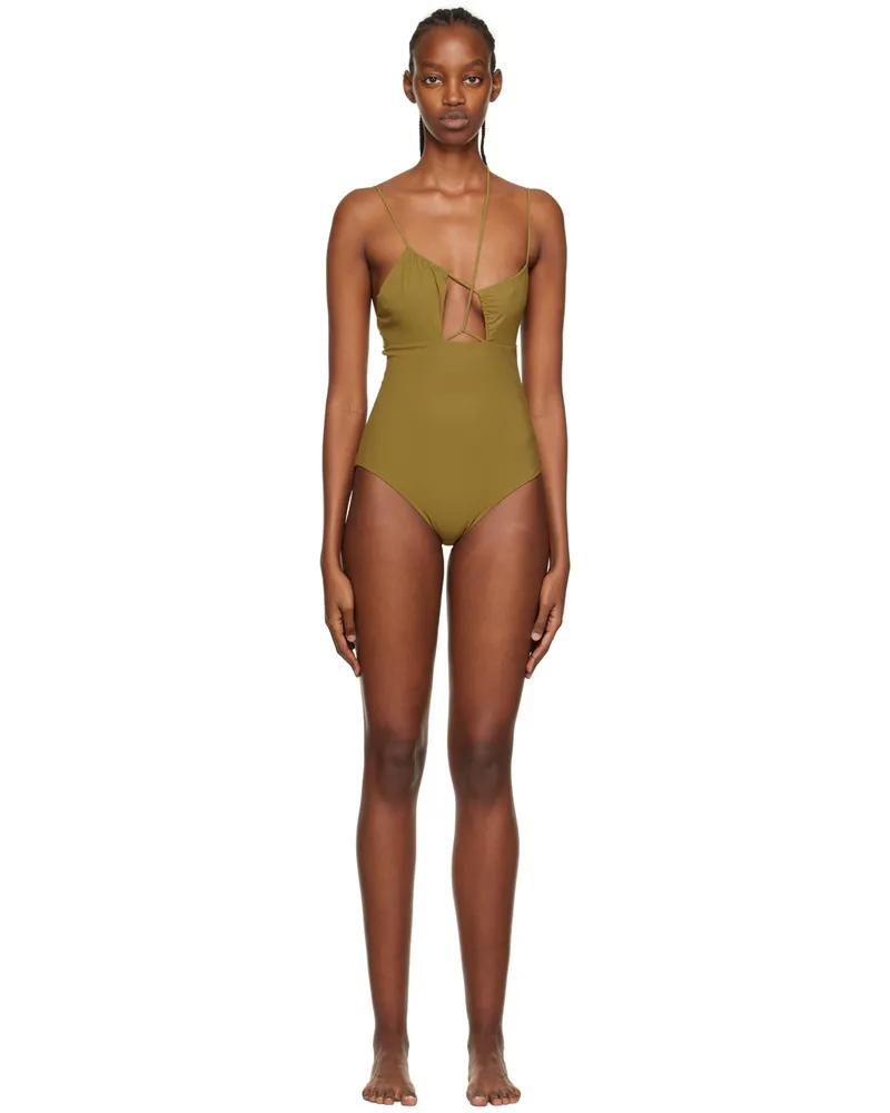 Nensi Dojaka SSENSE Exclusive Khaki Swimsuit 515