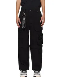 RTA Black Multi-Pocket Cargo Pants Black