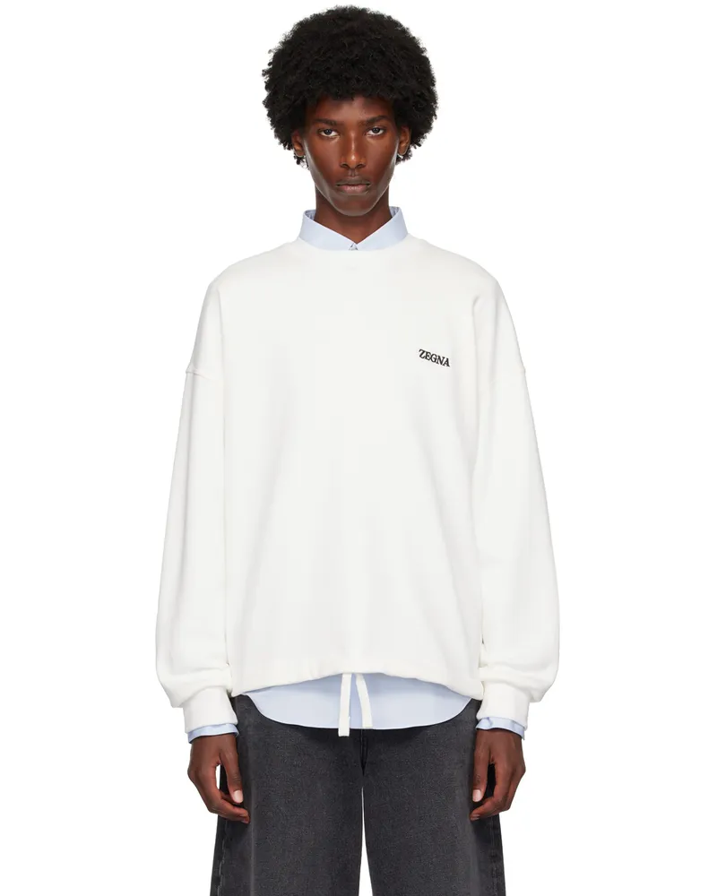 Ermenegildo Zegna White Crewneck Sweatshirt 105