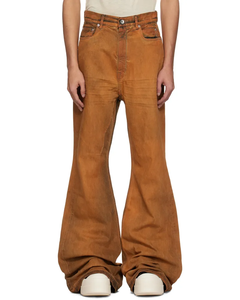 DRKSHDW by Rick Owens Orange Hollywood Bolan Bootcut Jeans 153