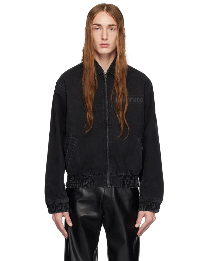 Fiorucci Black Faded Denim Jacket Black