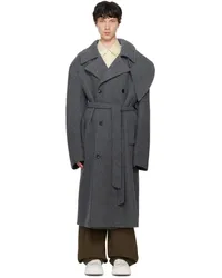 RECTO Gray Kuse Oversized Coat Melange