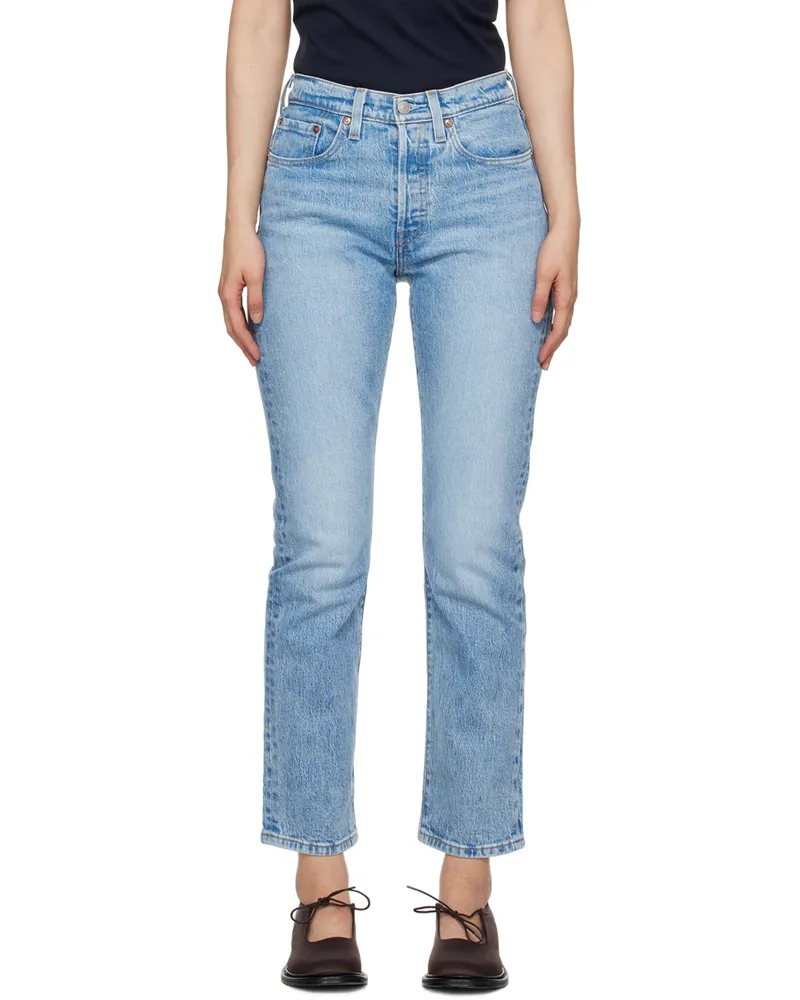 Levi's Blue 501 Original Fit Jeans Hollow