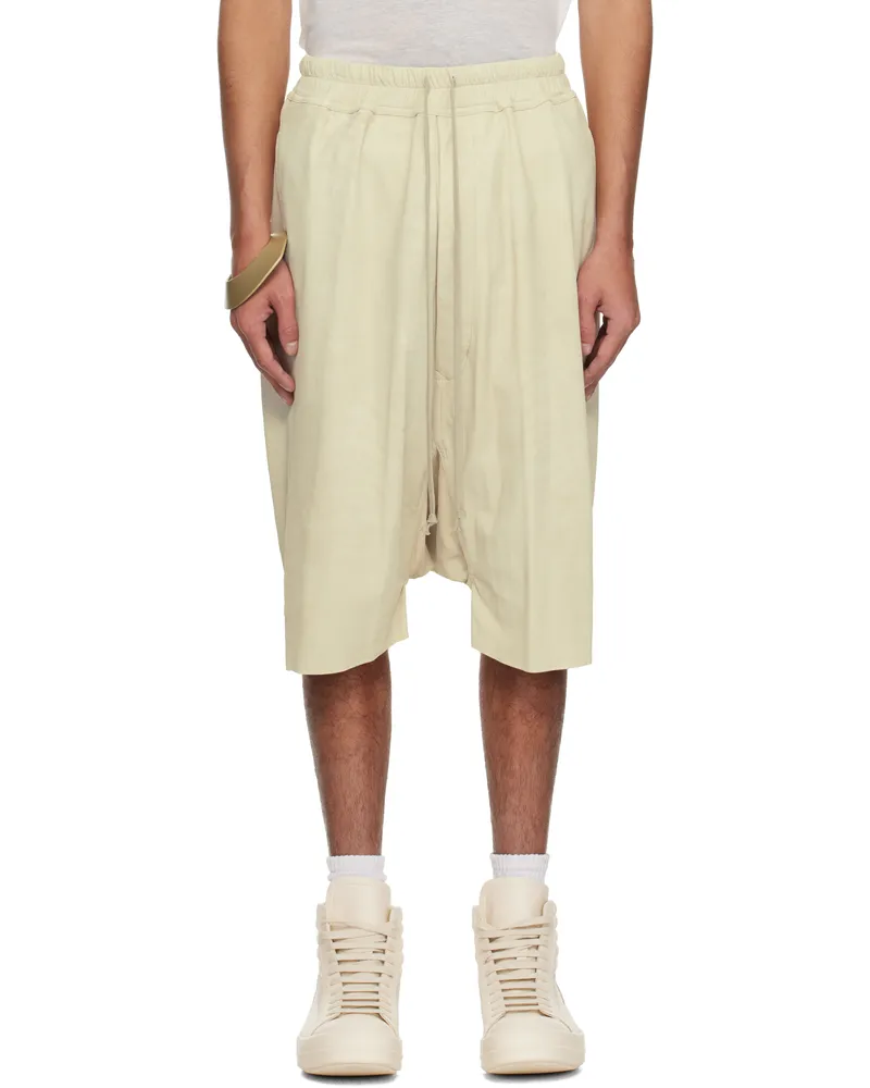Rick Owens Off-White Hollywood Rick S Pods Leather Shorts 41
