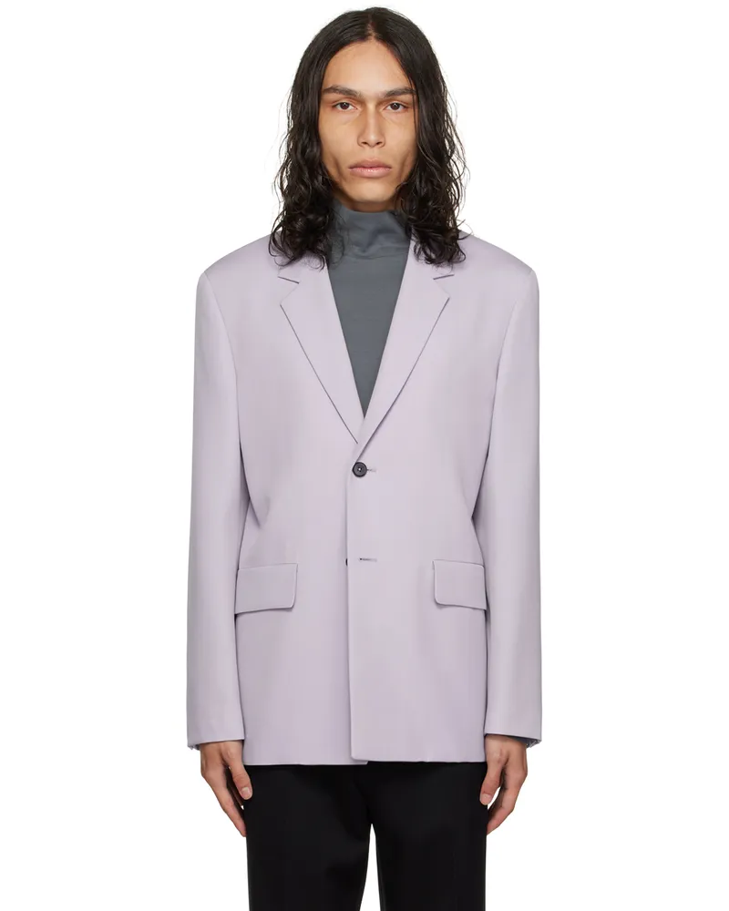 Jil Sander Purple Single-Breasted Blazer 518