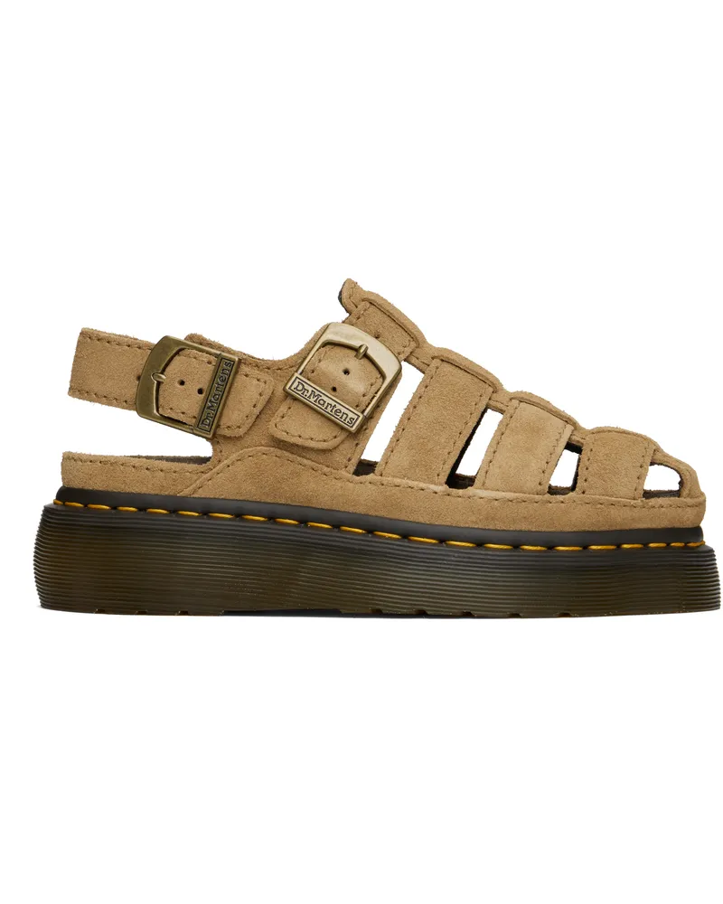Dr.Martens Tan Wrenlie Bronx Suede Fisherman Sandals Savannah