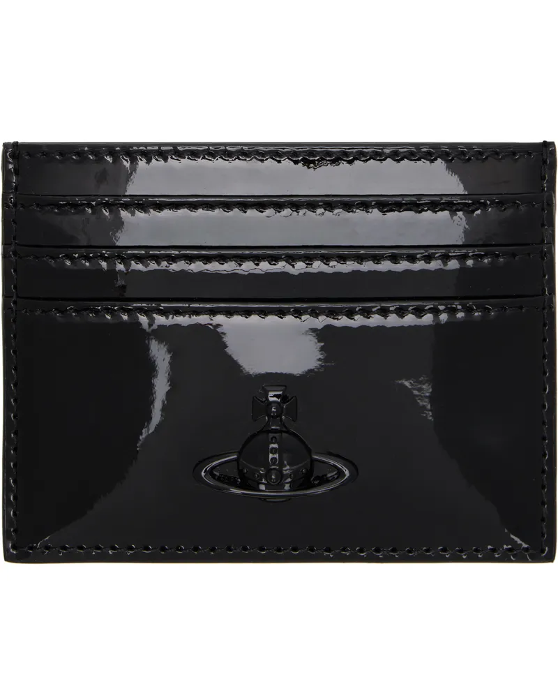Vivienne Westwood Black Flat Card Holder Aw24-n404