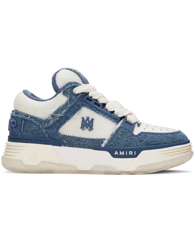 Amiri Indigo & White Vintage Denim MA-1 Sneakers Washed
