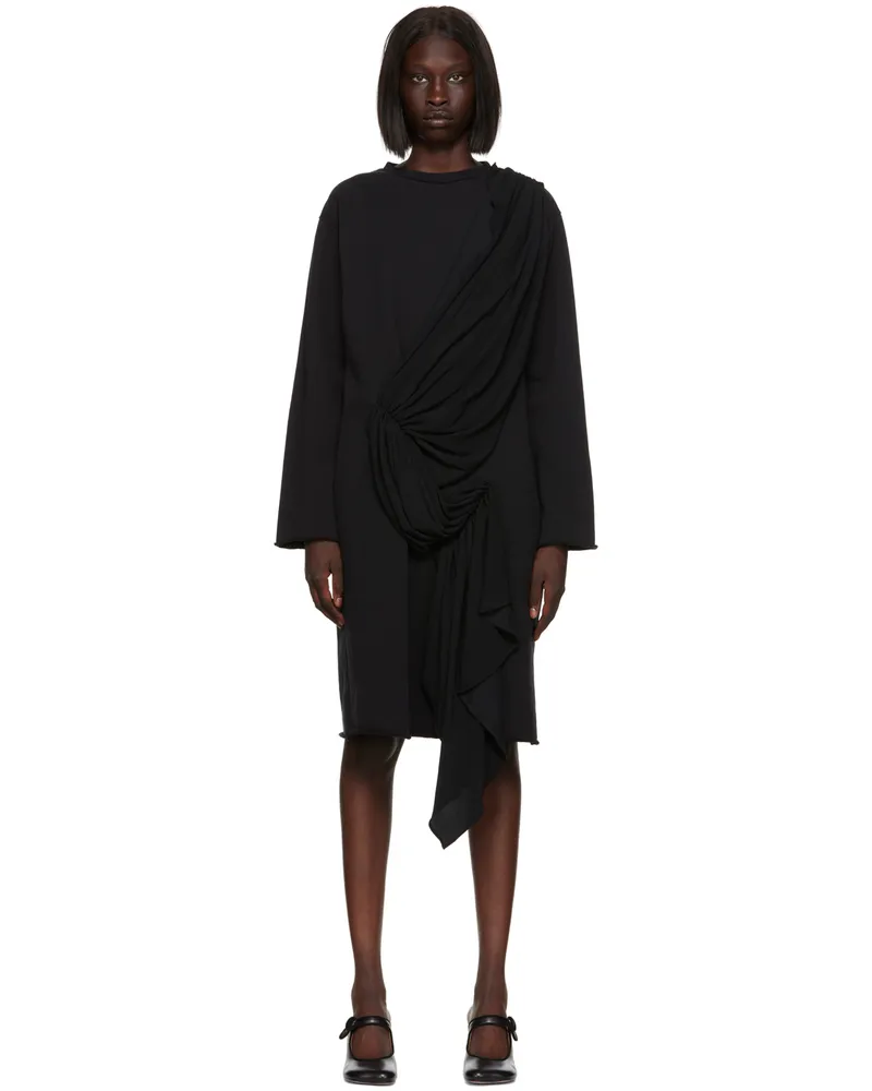 Maison Margiela Black Draped Minidress 900