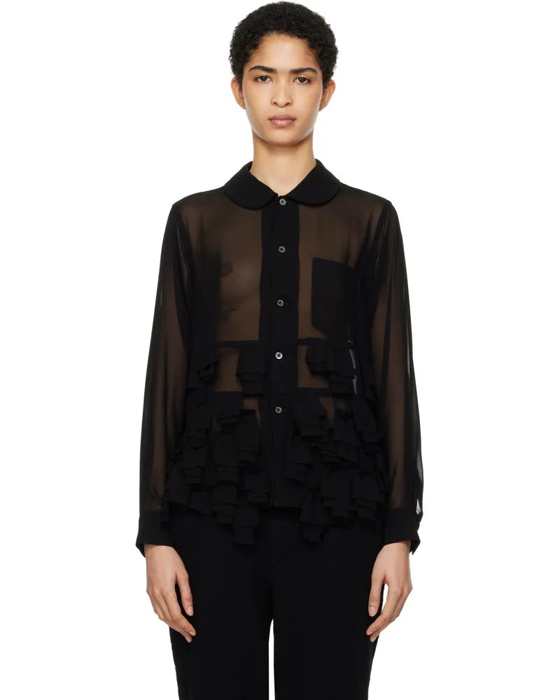 Comme des Garçons Black Georgette Blouse 1