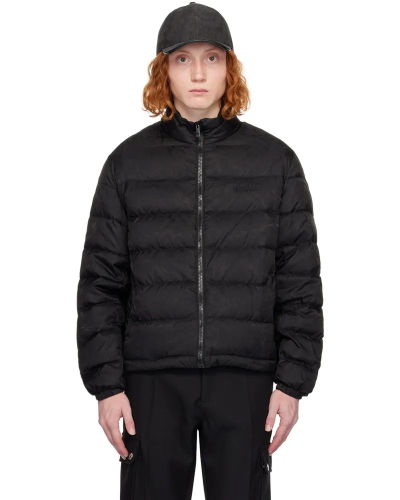 Versace Black Barocco Down Jacket 1b000-black