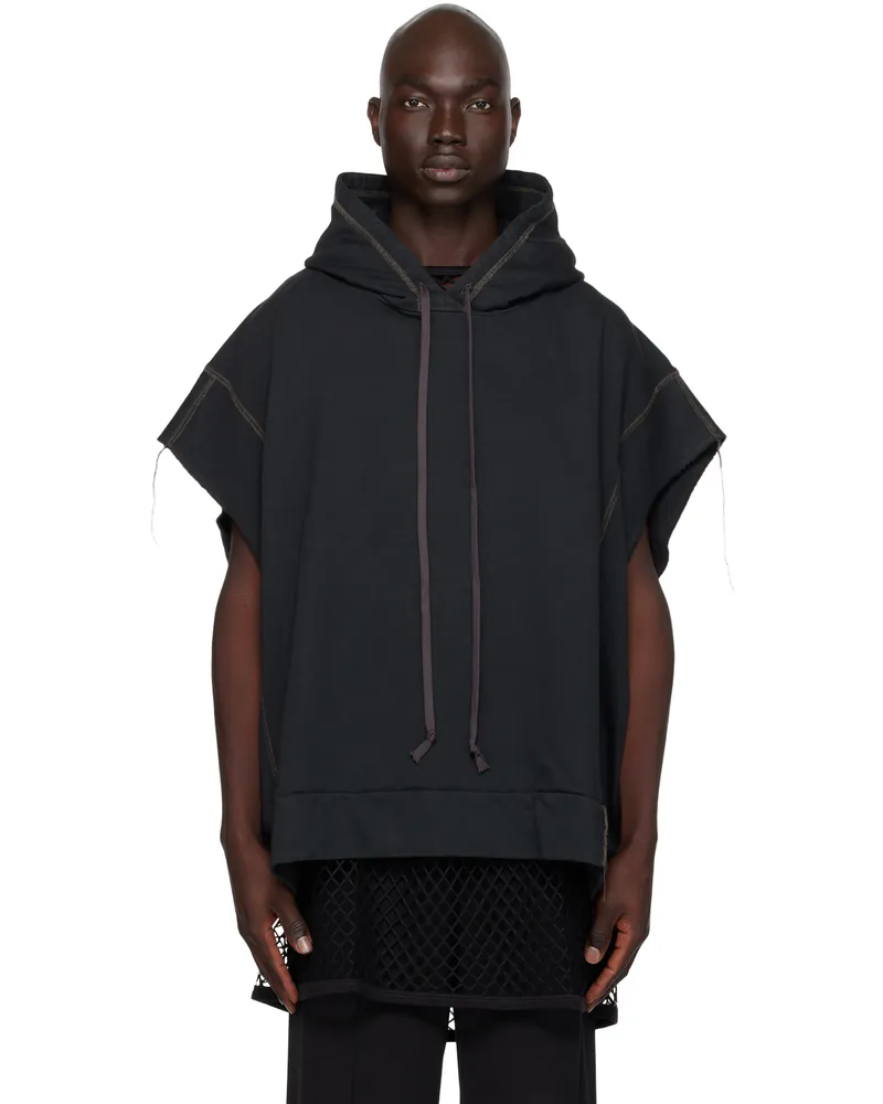 NICOLAS ANDREAS TARALIS Black Loose Thread Hoodie 0