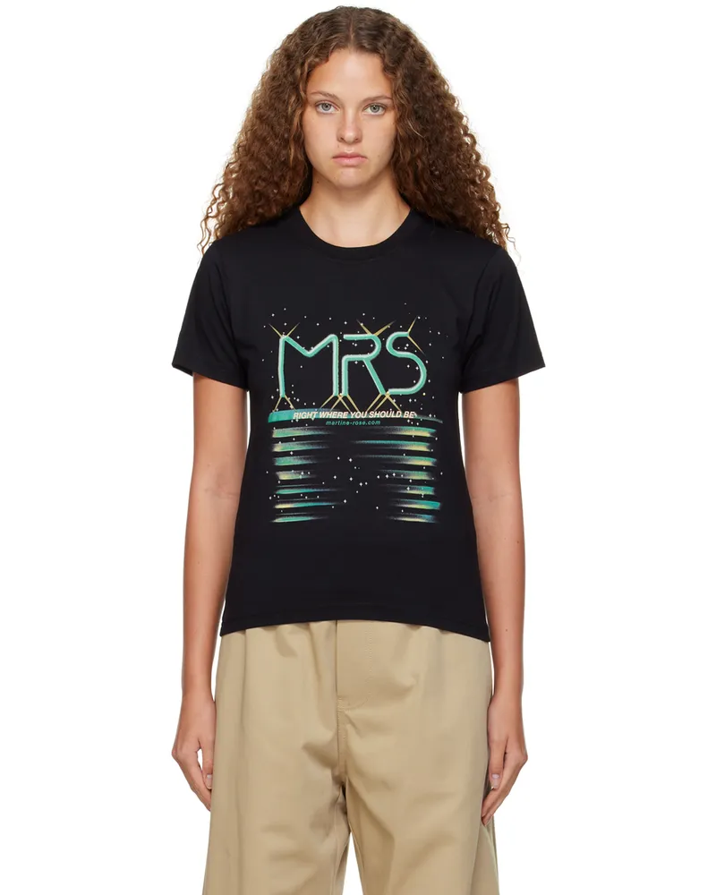 Martine Rose Black 'Right Where You Should Be' T-Shirt Black