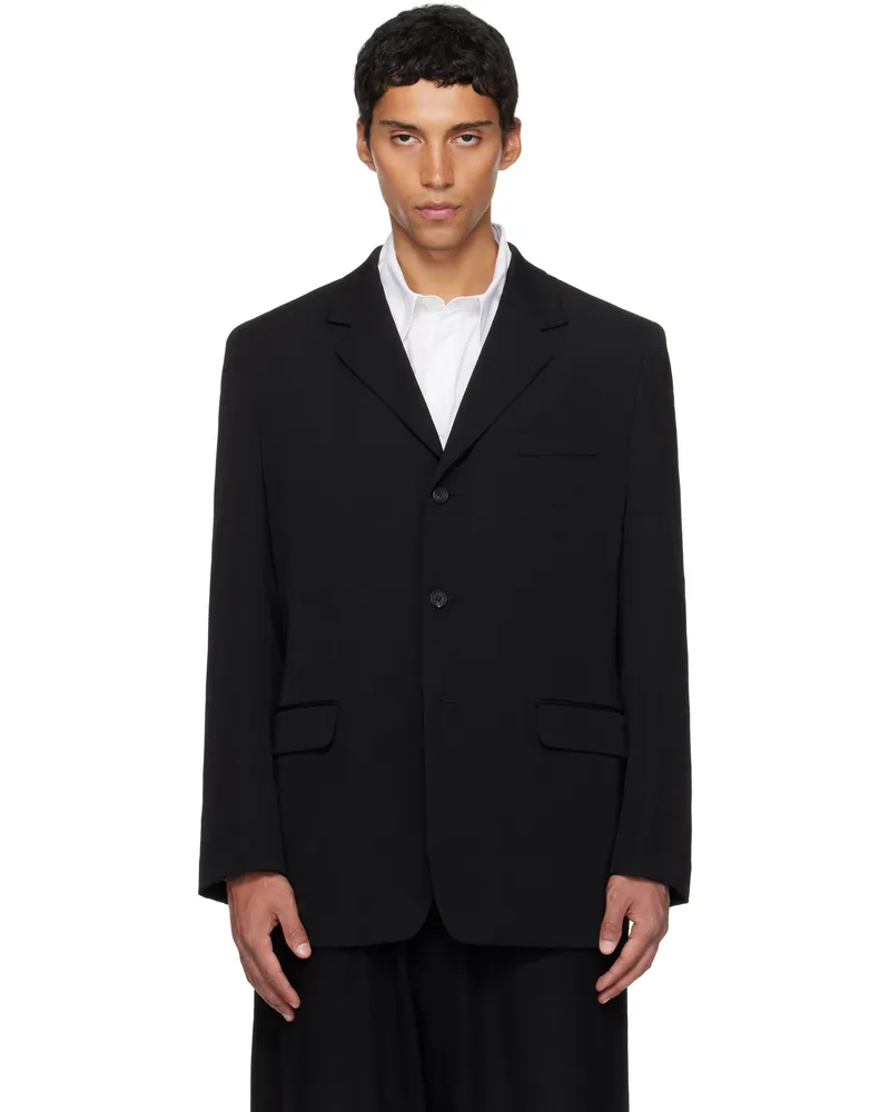 Yohji Yamamoto Black Suit Gabardine CDH 3Buttons Blazer 1