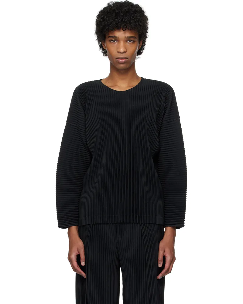 Issey Miyake Black Monthly Color January T-shirt 15-black