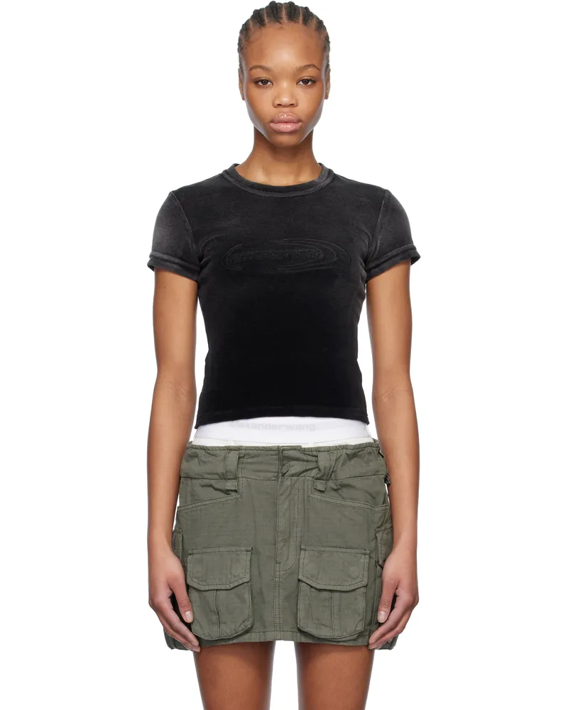 Alexander Wang Black Faded Baby T-shirt Washed