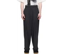 Gray Pleated Trousers