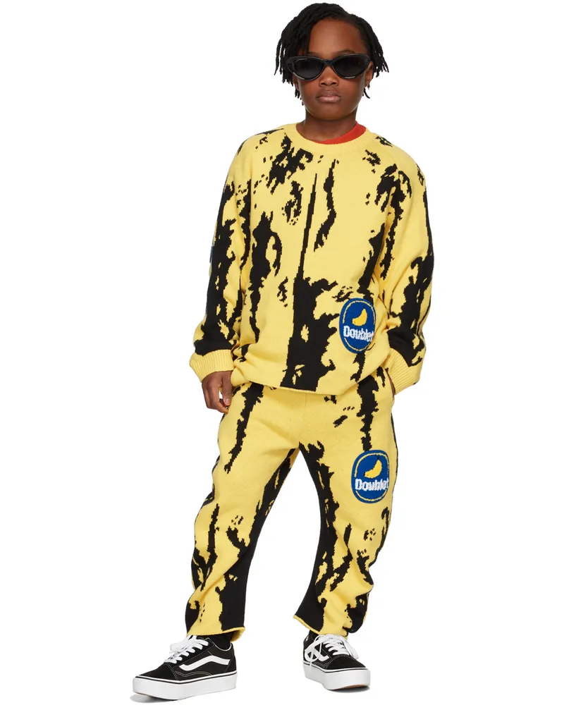 Doublet Kids Yellow & Black Banana Sweater Yellow