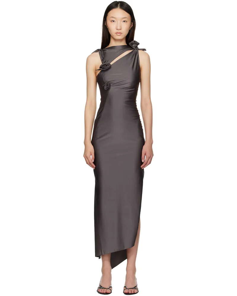 COPERNI Gray Flower Midi Dress Grey