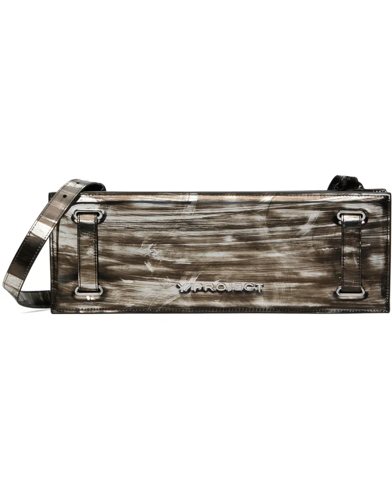 Y/PROJECT Silver & Brown Accordion Bag Oxidated