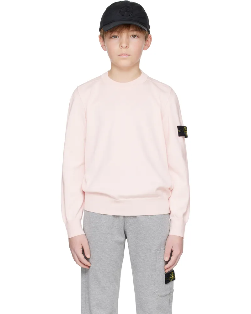Stone Island Kids Pink Patch Sweater V0082