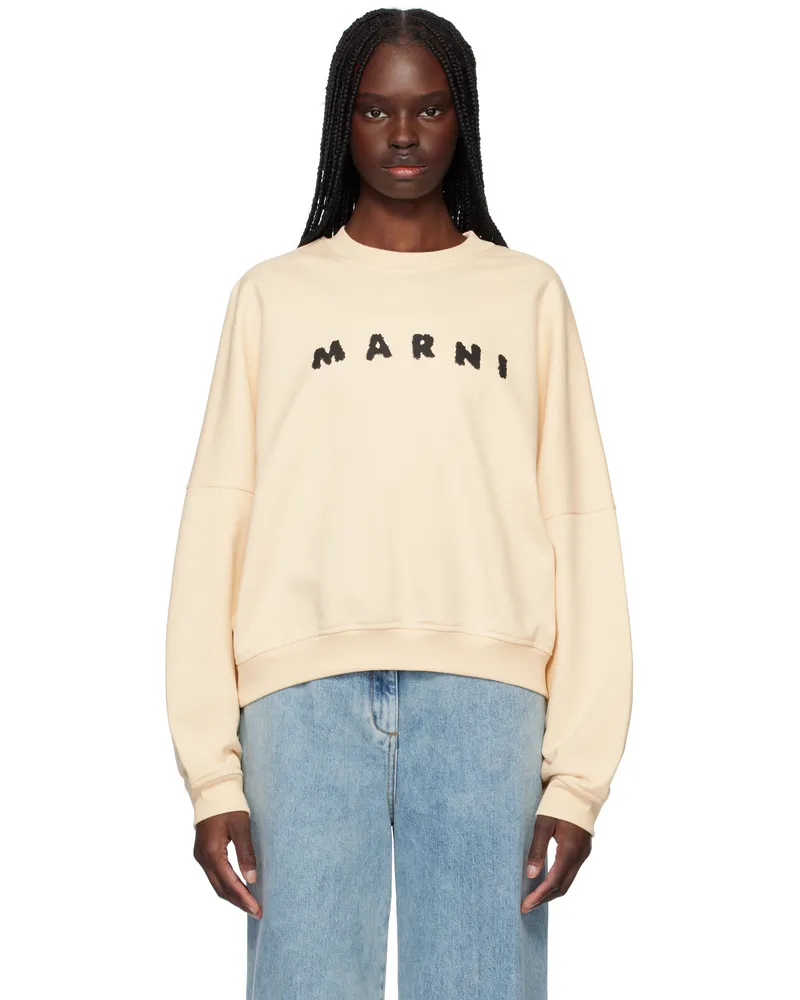 Marni Beige Crewneck Sweatshirt Slw06
