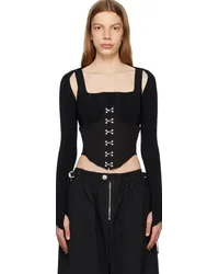 Dion Lee Black Paneled Corset Black