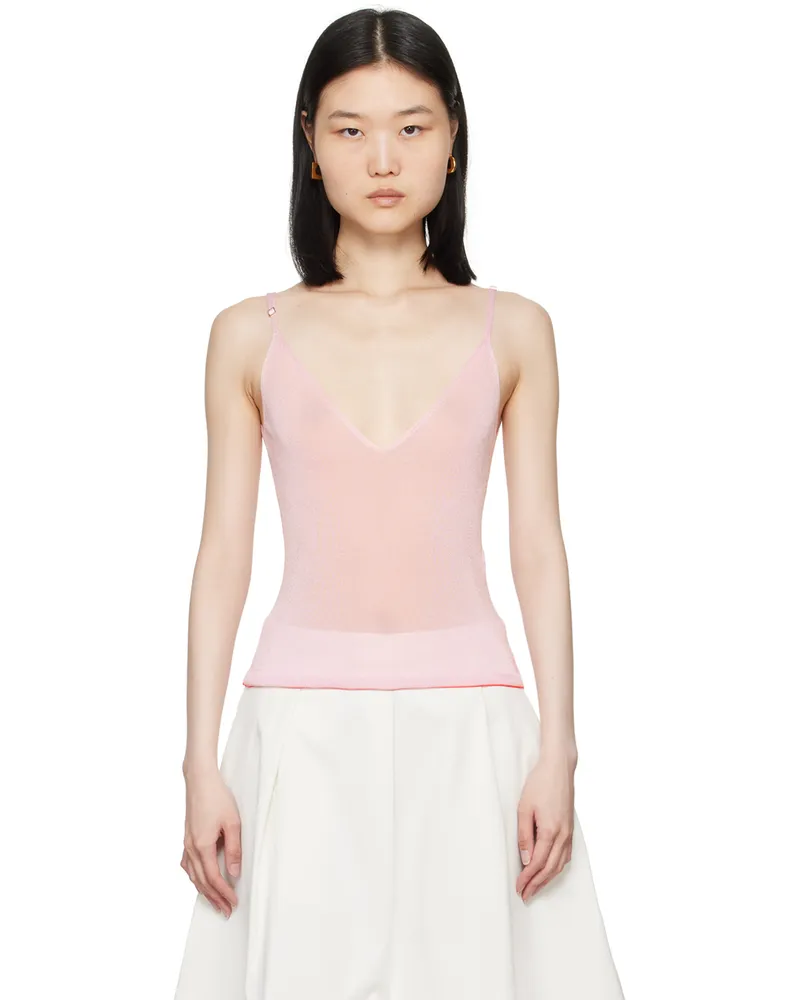 Jacquemus Pink La Casa 'La maille Spallina' Tank Top 430