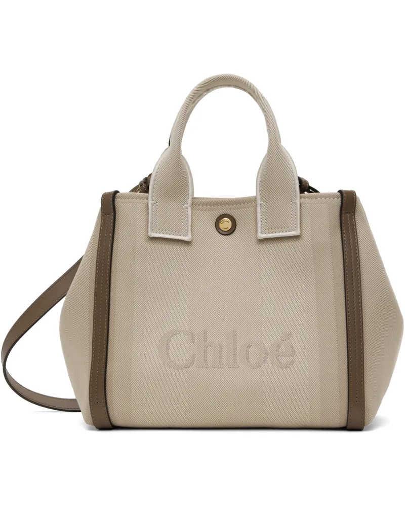 Chloé Beige Small 'Chloé Carry' Tote 23n