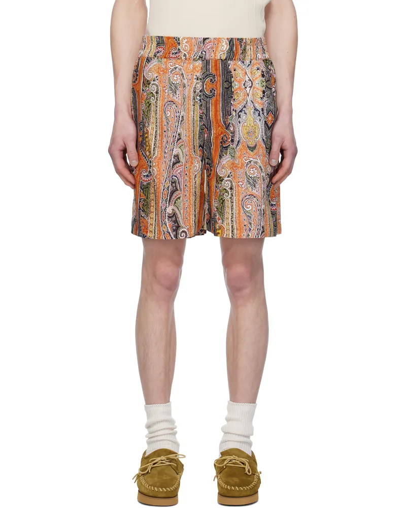 Isabel Marant Orange Vega Shorts Burnt