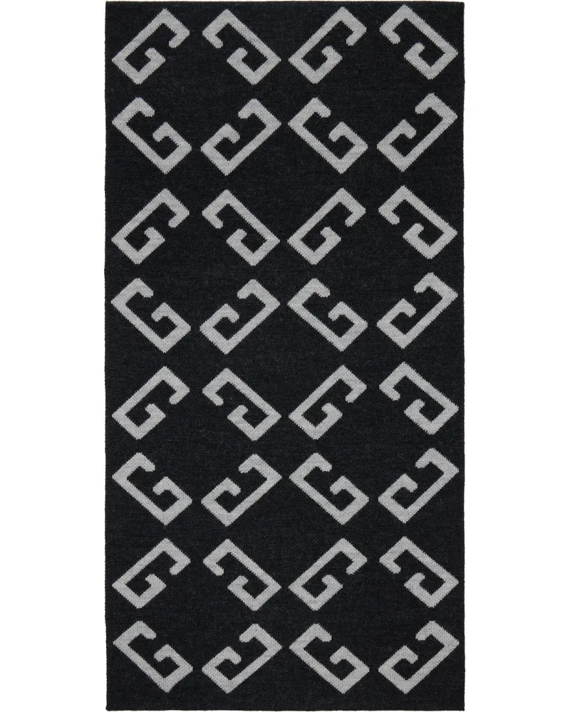 Givenchy Gray Double-Faced Monogram Scarf Charcoal
