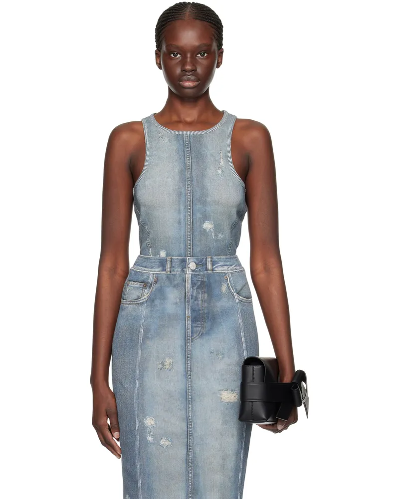 Acne Studios Blue Printed Tank Top Aal