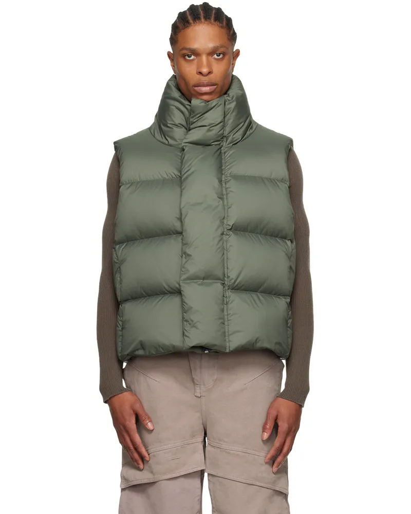 Entire Studios Green Quilted Down Vest Moss