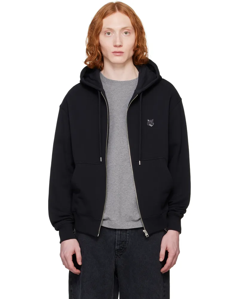 Kitsuné Black Bold Fox Head Comfort Zipped Hoodie P199
