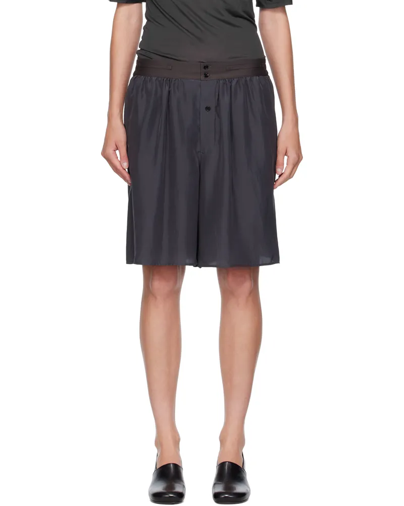 Christophe Lemaire Gray Soft Shorts Bk996