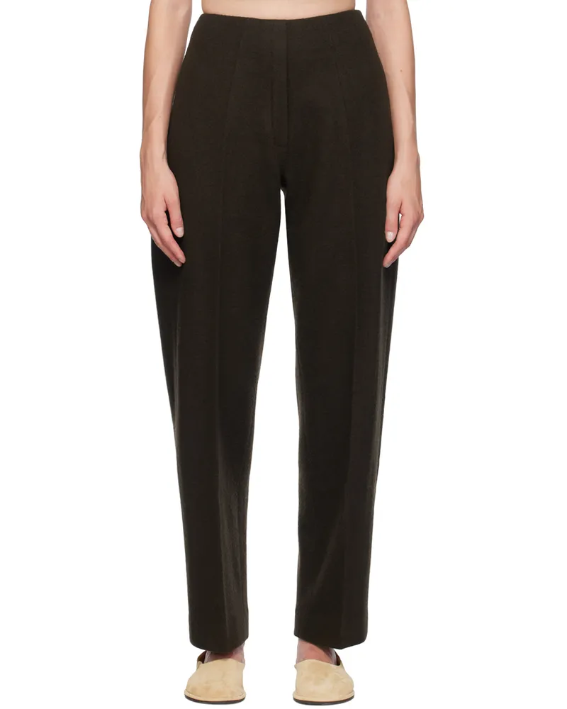 GIA STUDIOS Brown Cocoon Trousers Dark