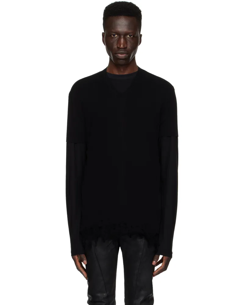 Julius Black Damaged T-Shirt Black