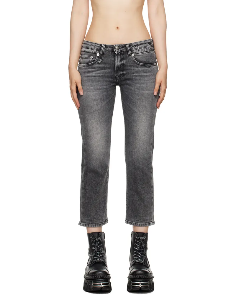 R13 Gray Boy Straight Jeans Vintage