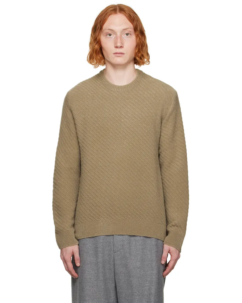 SOLID HOMME Khaki Striped Sweater 322k